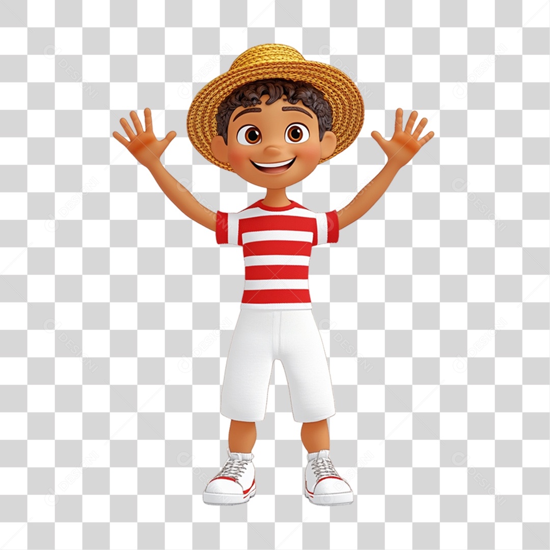 Personagem com Fantasia de Carnaval PNG Transparente