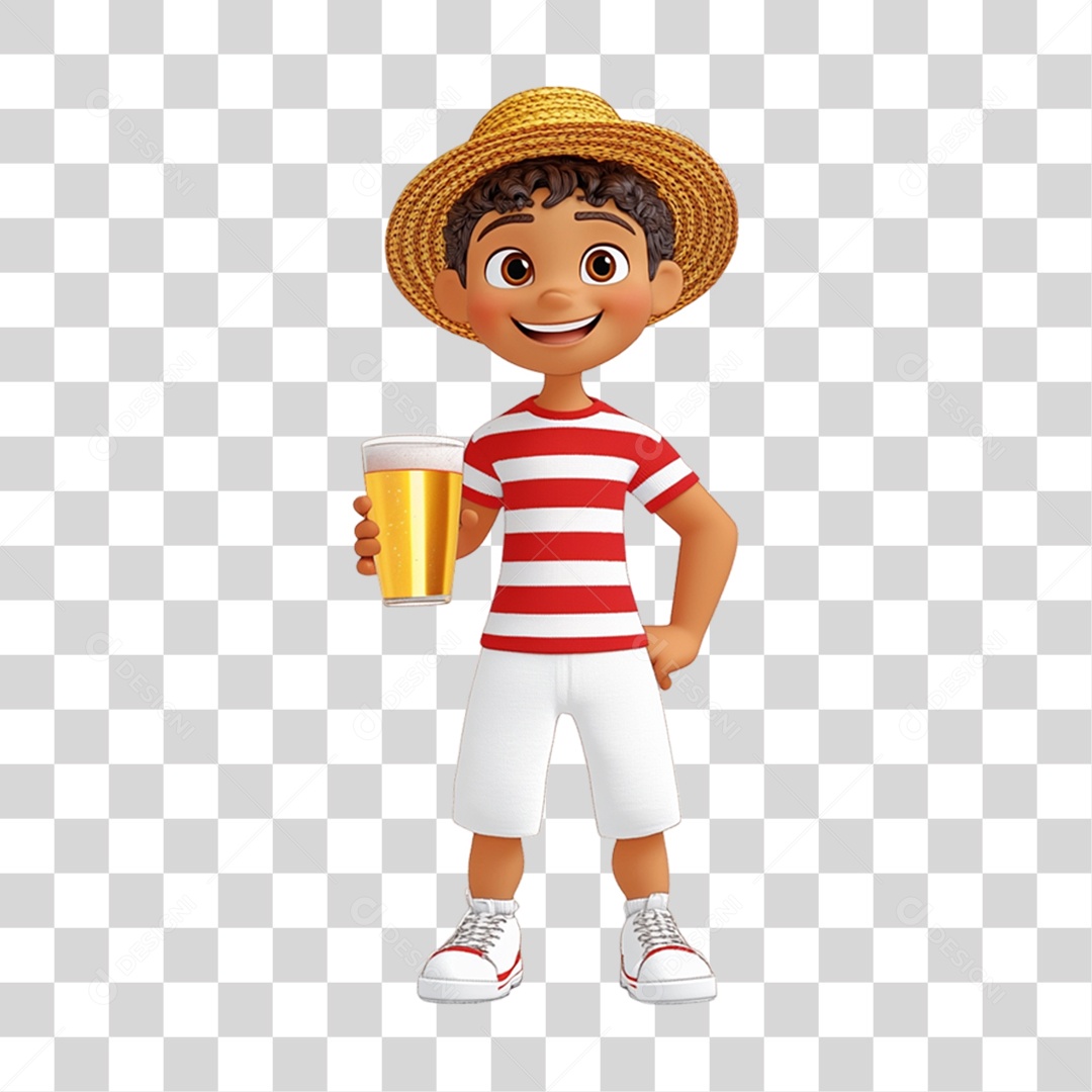 Personagem com Fantasia de Carnaval PNG Transparente