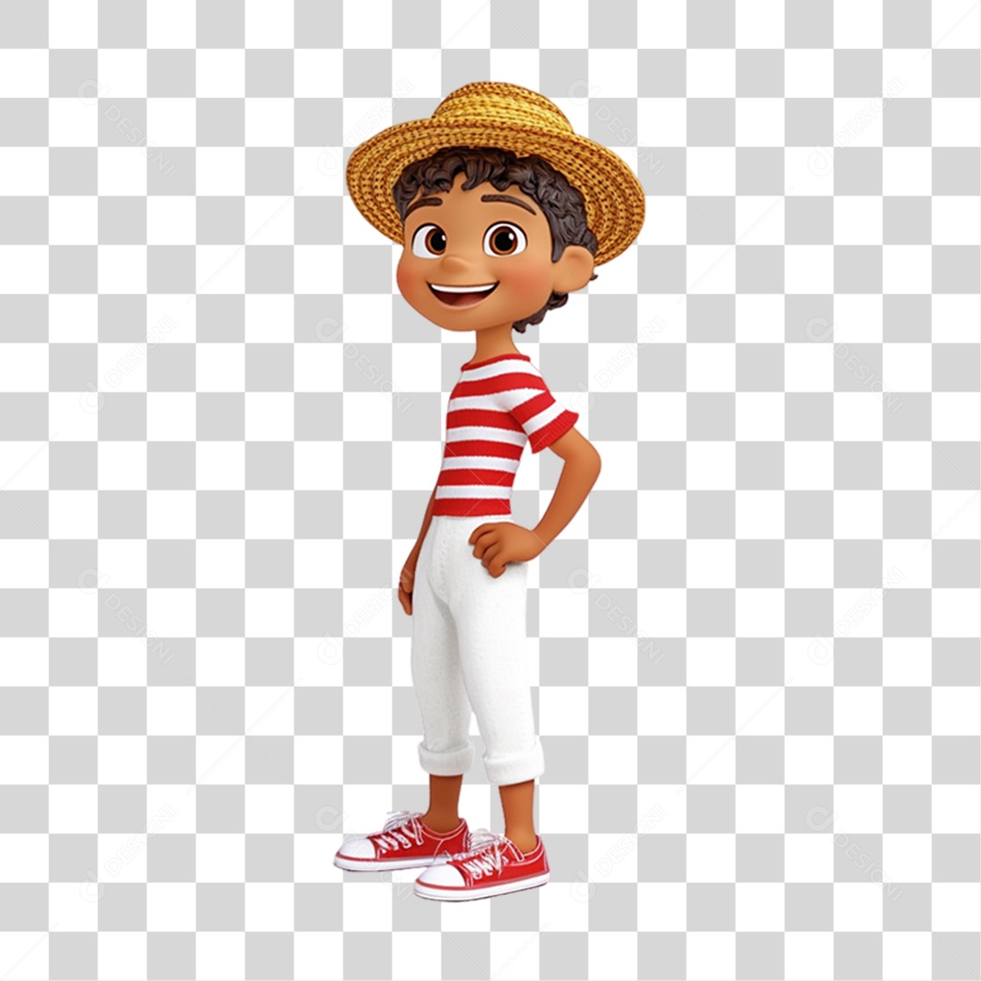 Personagem com Fantasia de Carnaval PNG Transparente