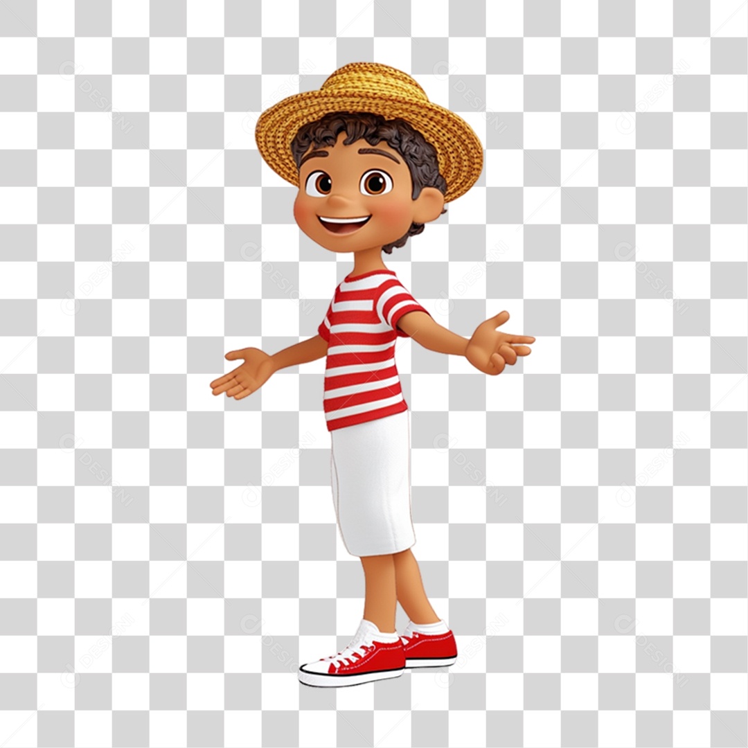 Personagem com Fantasia de Carnaval PNG Transparente