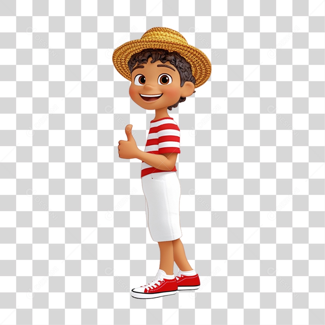 Personagem com Fantasia de Carnaval PNG Transparente