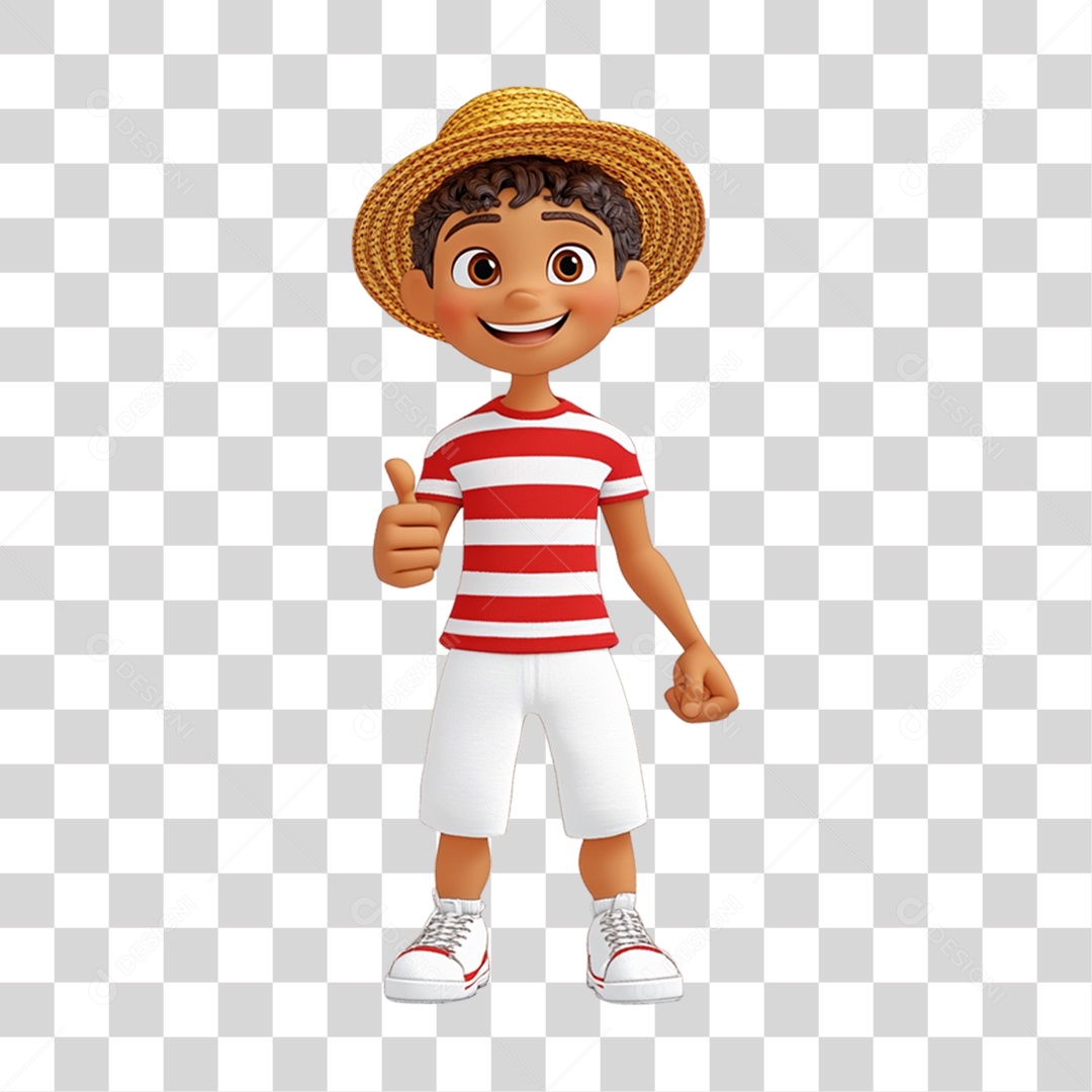 Personagem com Fantasia de Carnaval PNG Transparente