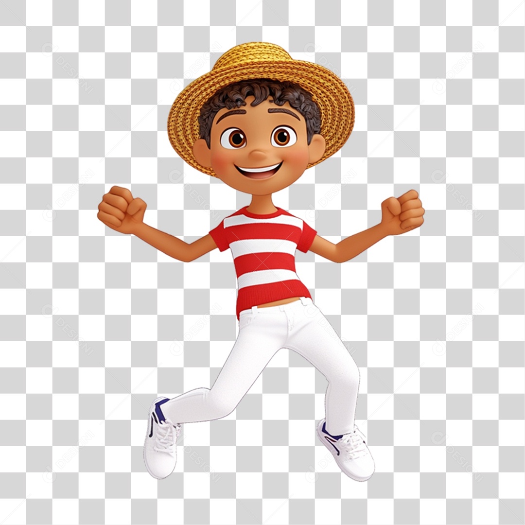 Personagem com Fantasia de Carnaval PNG Transparente