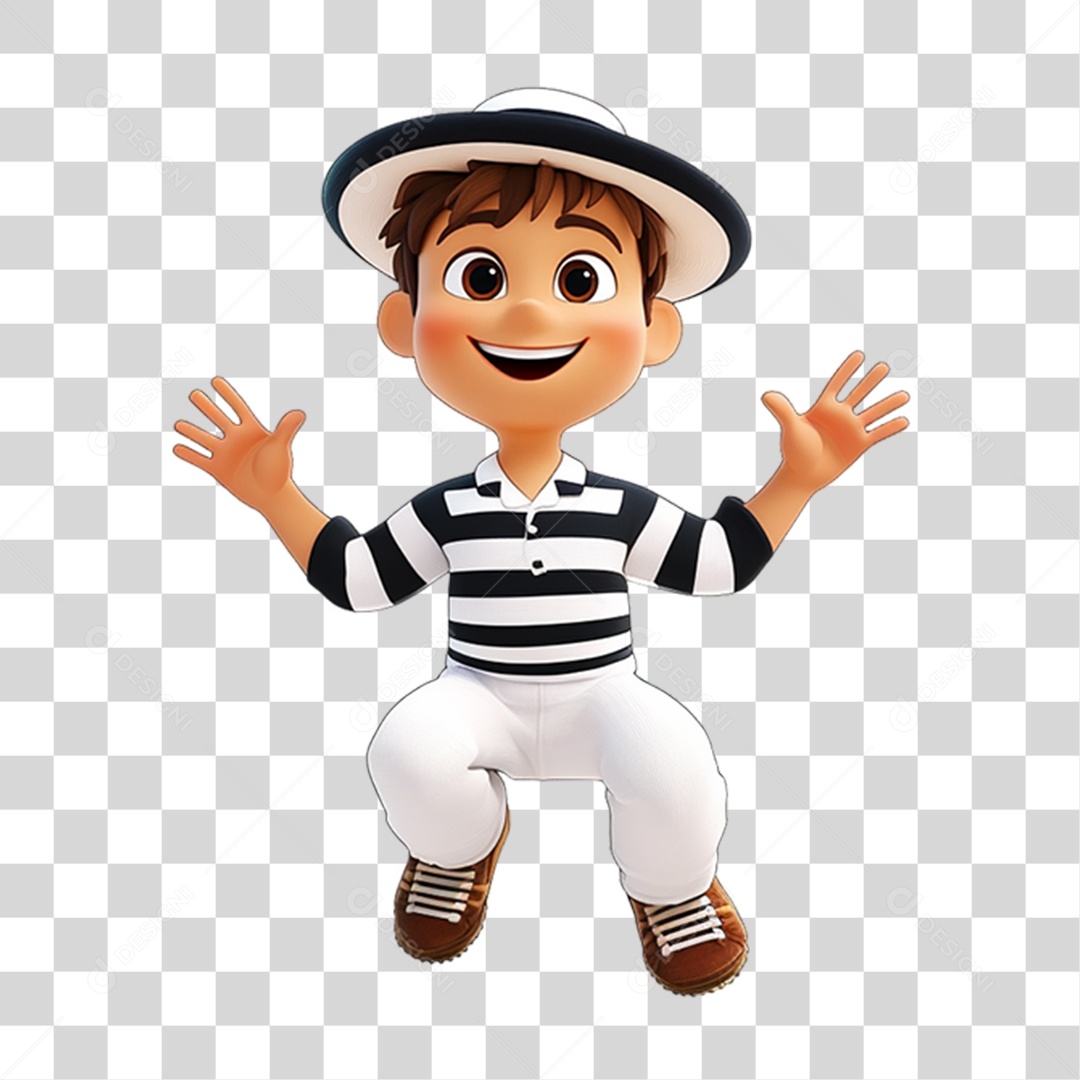 Personagem com Fantasia de Carnaval PNG Transparente