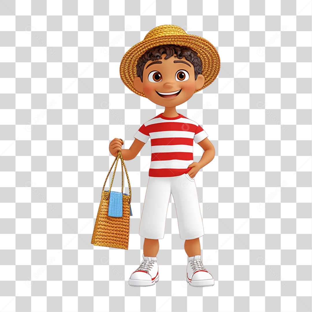 Personagem com Fantasia de Carnaval PNG Transparente