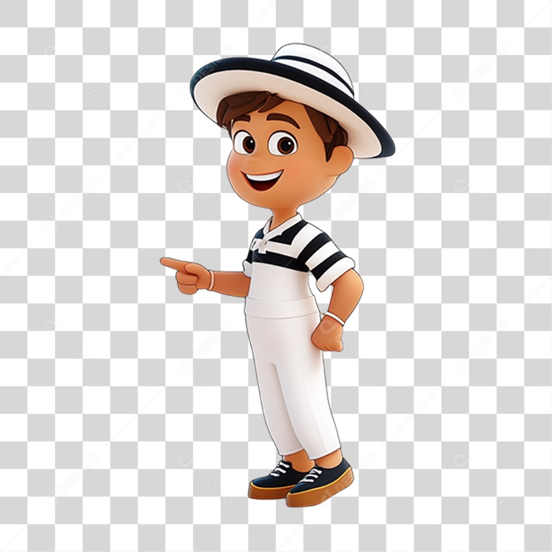 Personagem com Fantasia de Carnaval PNG Transparente