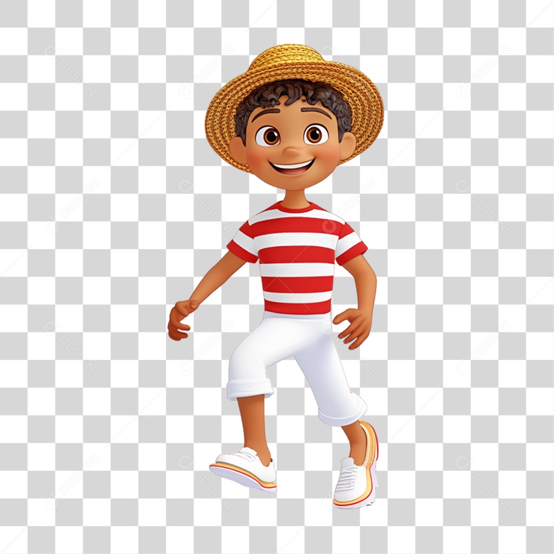 Personagem com Fantasia de Carnaval PNG Transparente