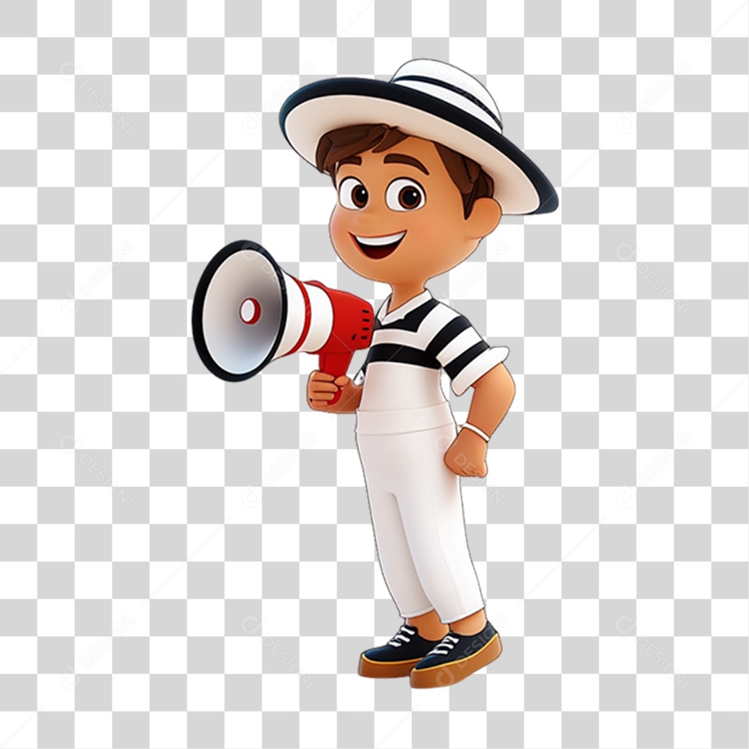 Personagem com Fantasia de Carnaval PNG Transparente