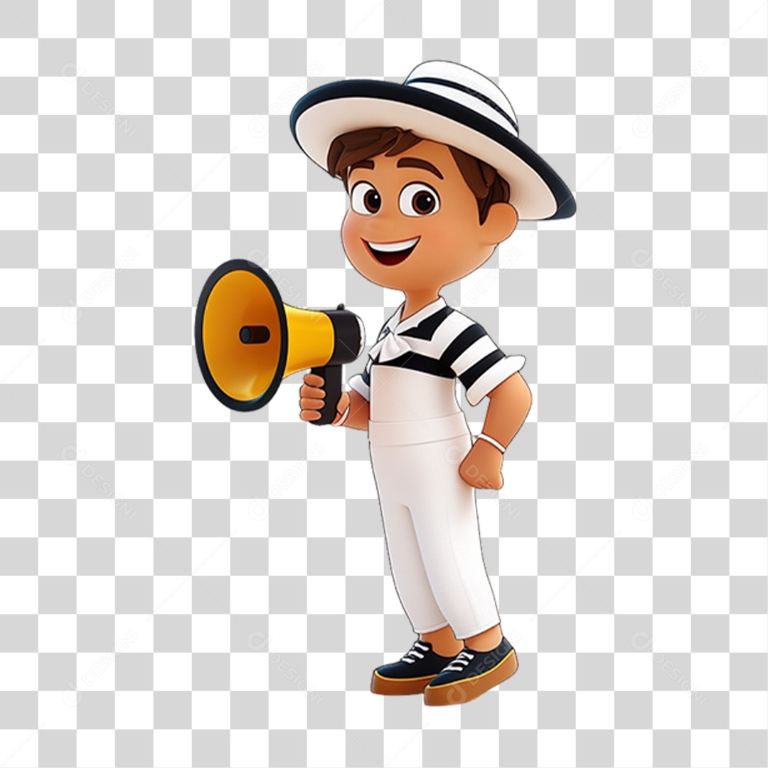 Personagem com Fantasia de Carnaval PNG Transparente