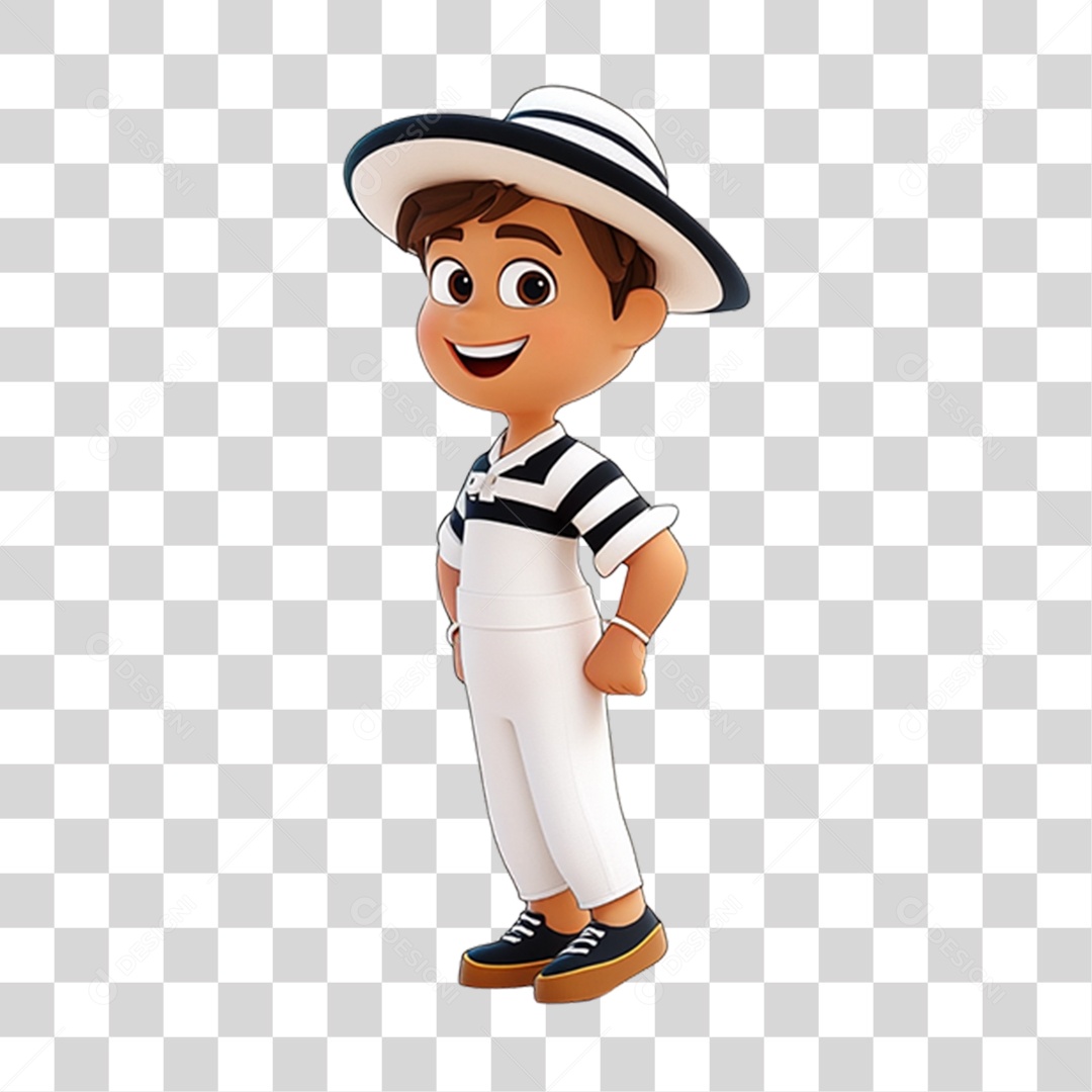 Personagem com Fantasia de Carnaval PNG Transparente