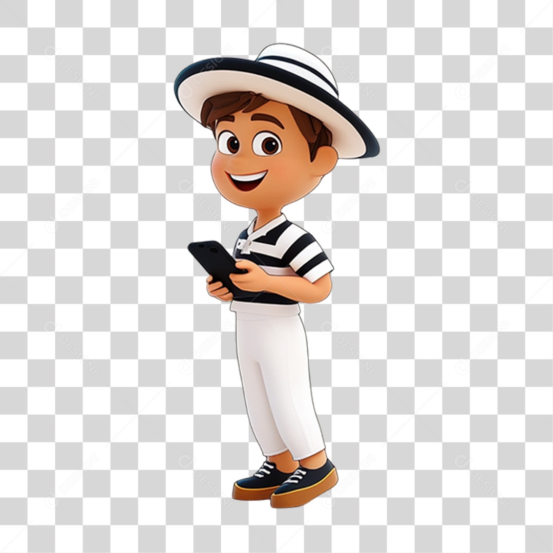 Personagem com Fantasia de Carnaval PNG Transparente