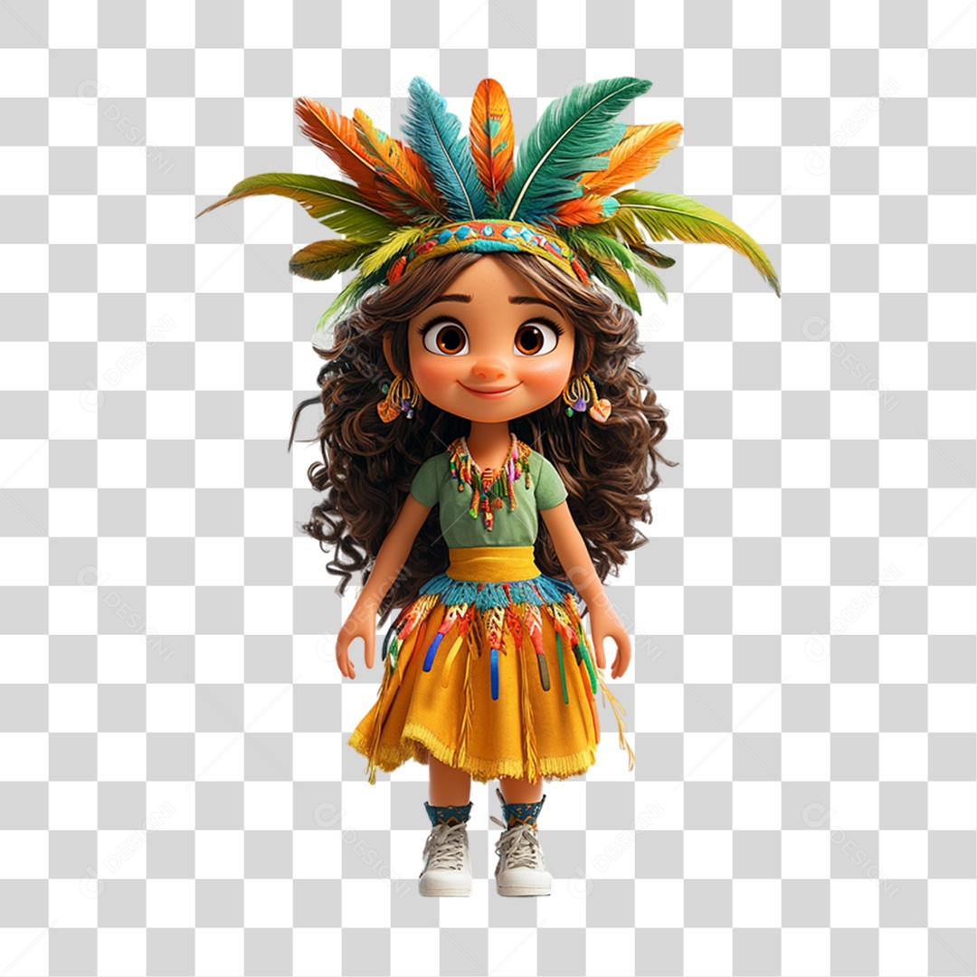 Personagem com Fantasia de Carnaval PNG Transparente