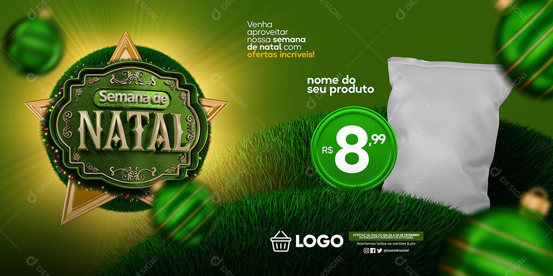 Banner Semana de Natal Social Media PSD Editável