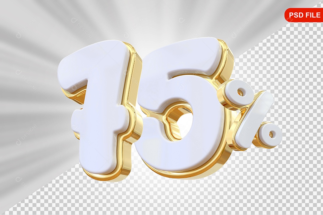 Desconto 75% Colorido Elemento 3D Para Composição PSD