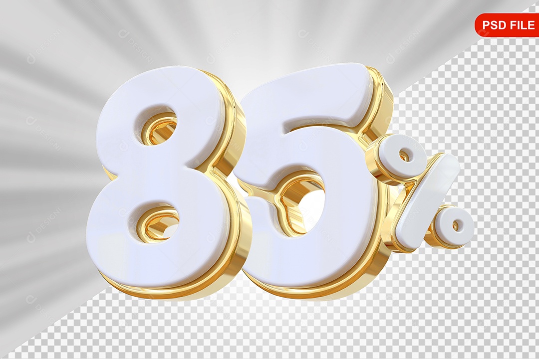 Desconto 85% Colorido Elemento 3D Para Composição PSD