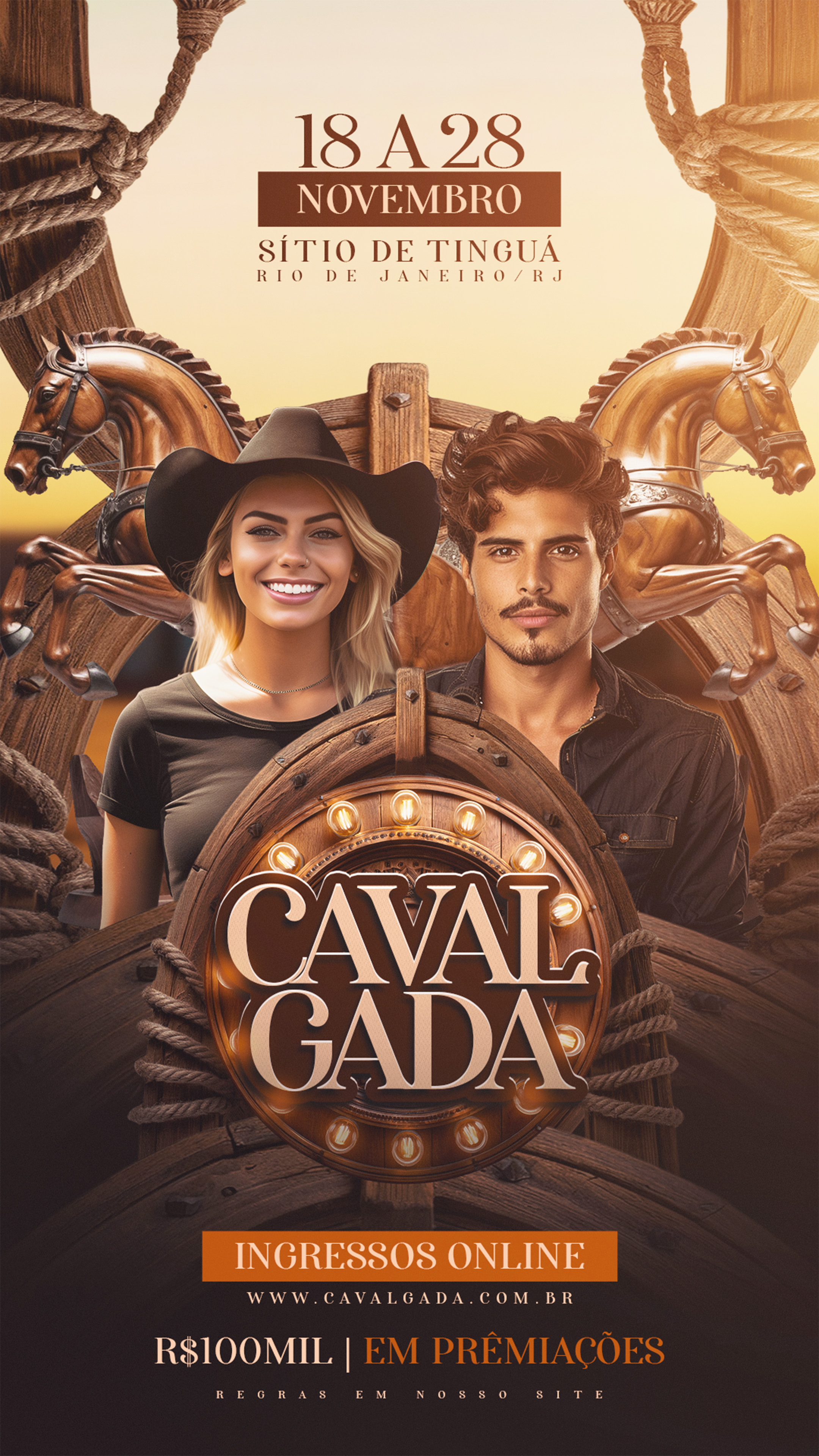 Flyer Evento Cavalgada Story Social Media PSD Editável