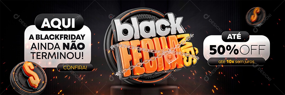 Carrossel Black Friday Social Media PSD Editável