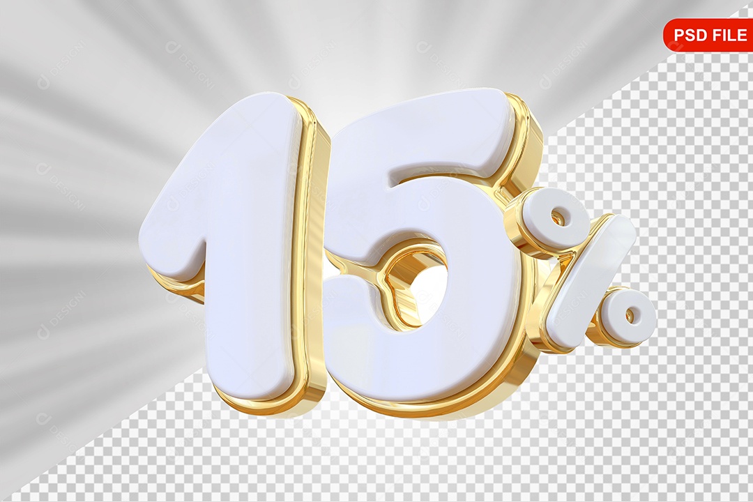 Desconto 20% Colorido Elemento 3D Para Composição PSD