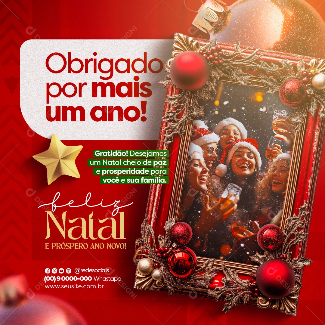 Merry Christmas 25 December Social Media PSD Editable