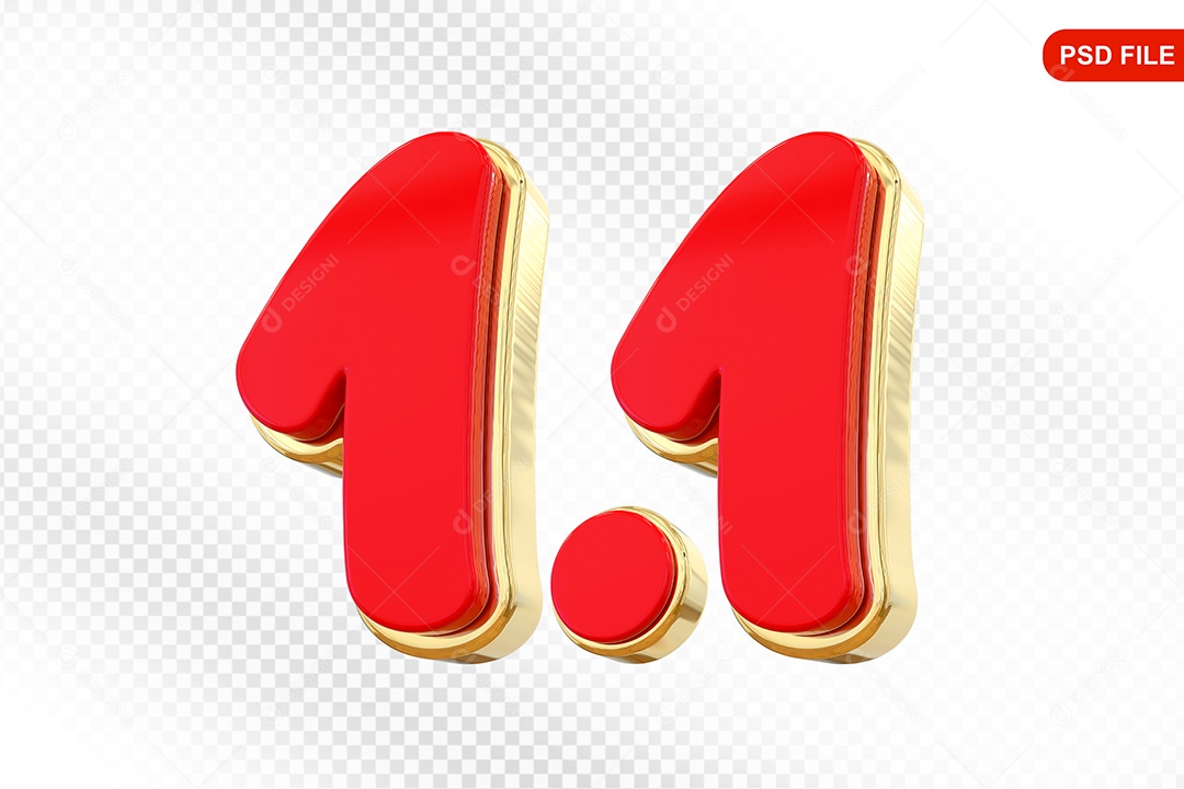 Elemento 3D Calendário 1.1 Colorido Para Composição PSD