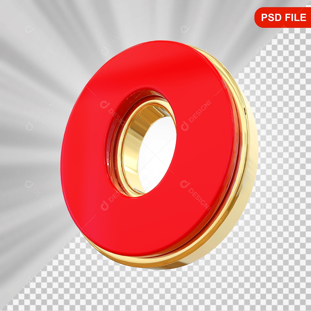 3D Element Numbers 0 For PSD Composition