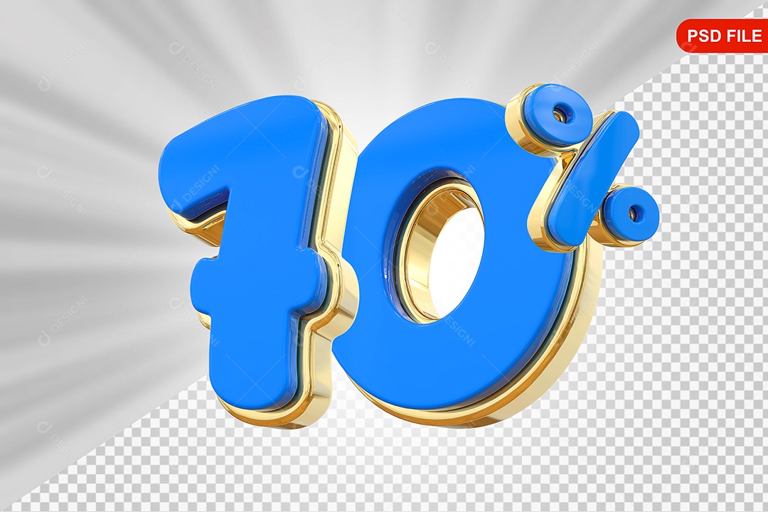 Desconto 70% Colorido Elemento 3D Para Composição PSD