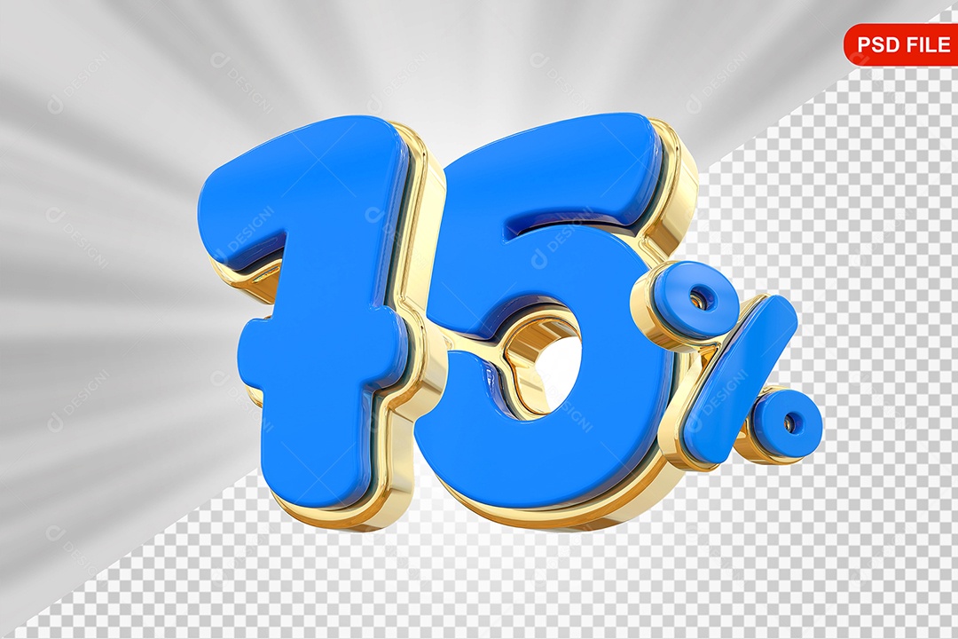 Desconto 75% Colorido Elemento 3D Para Composição PSD