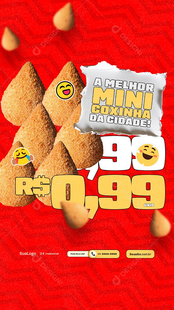 Story Coxinha a Melhor Mini Coxinha da Cidade Social Media PSD Editável