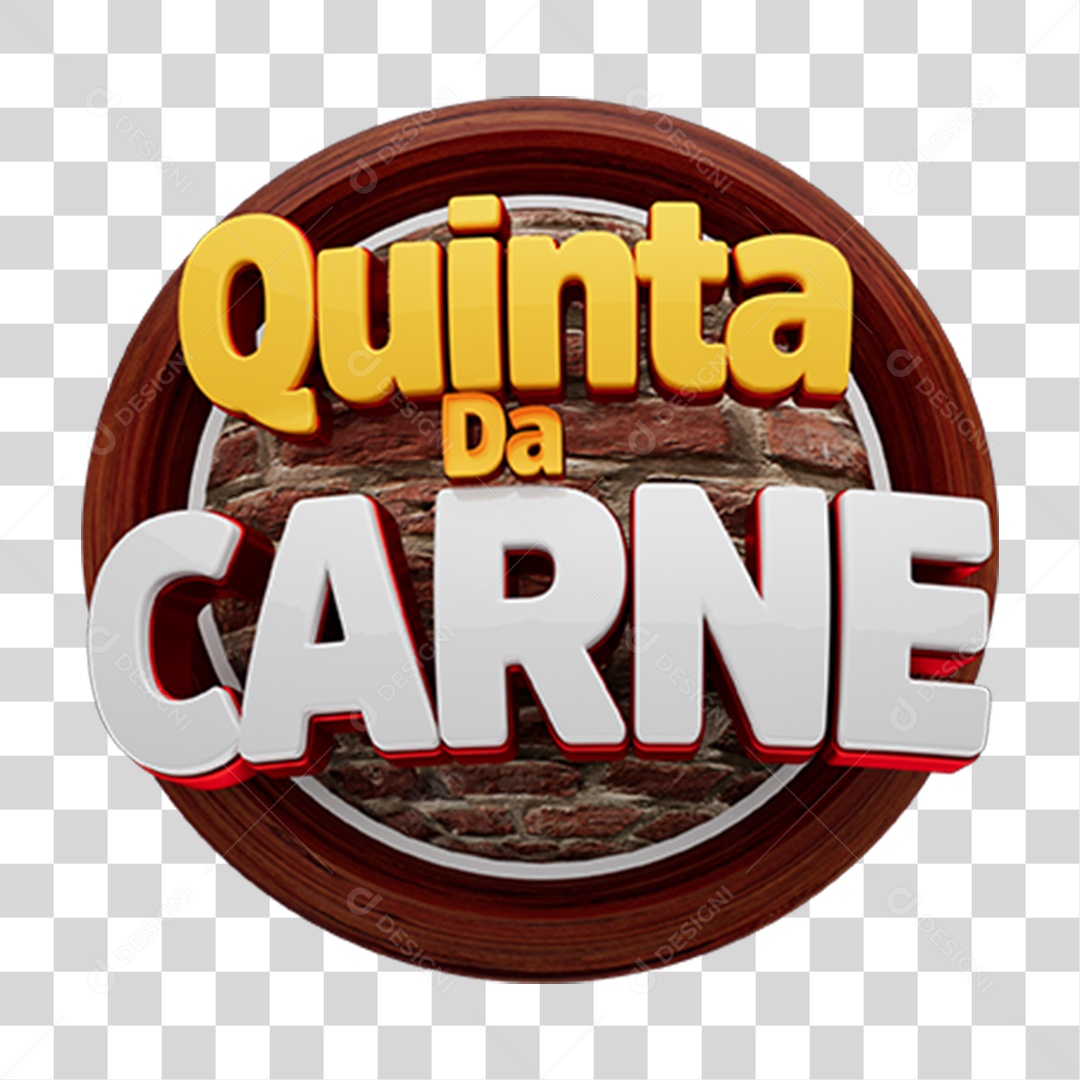 Selo 3D Quinta da Carne PNG Transparente