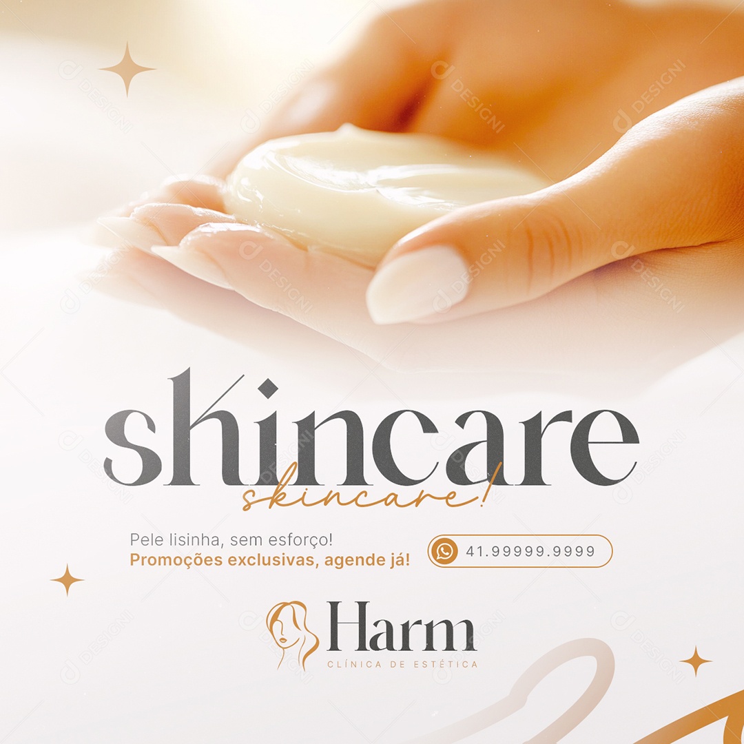 Clínica Estética Skincare Social Media PSD Editável