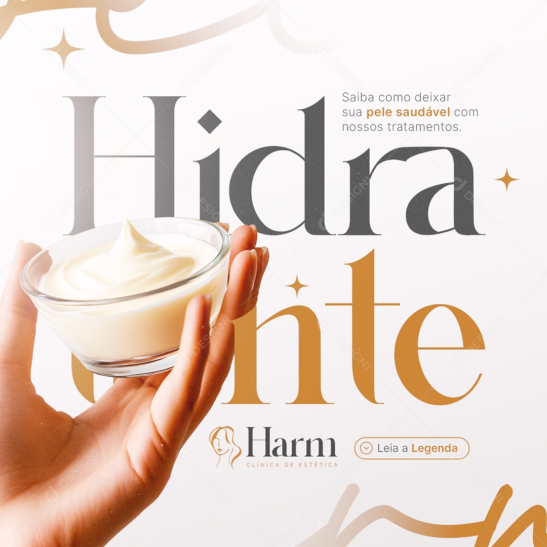 Clínica Estética Hidratante Social Media PSD Editável