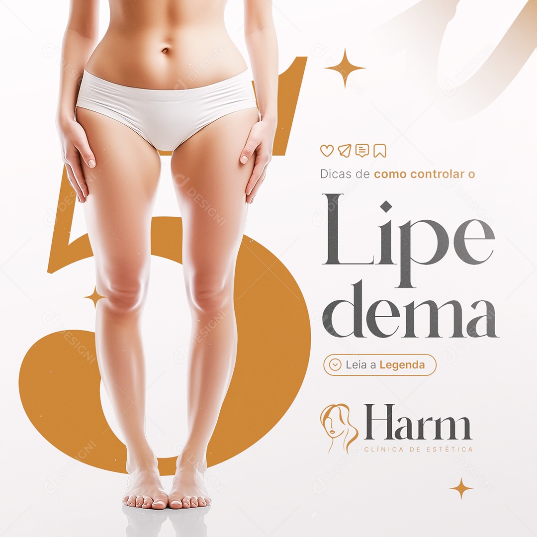 Clínica Estética Lipedema Social Media PSD Editável
