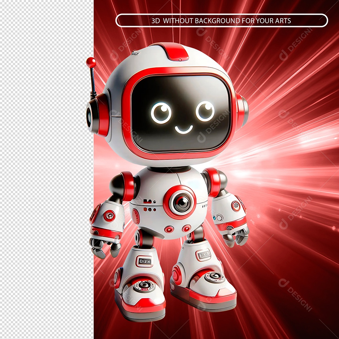 Robô Elemento 3D Para Composição PSD