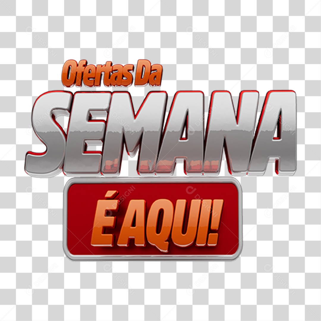 Selo 3D Ofertas da Semana PNG Transparente