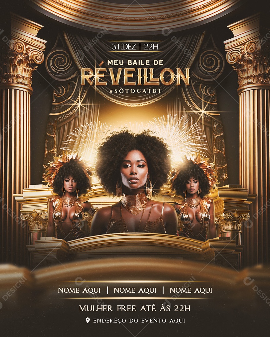 Flyer Réveillon Shows Social Media PSD Editável