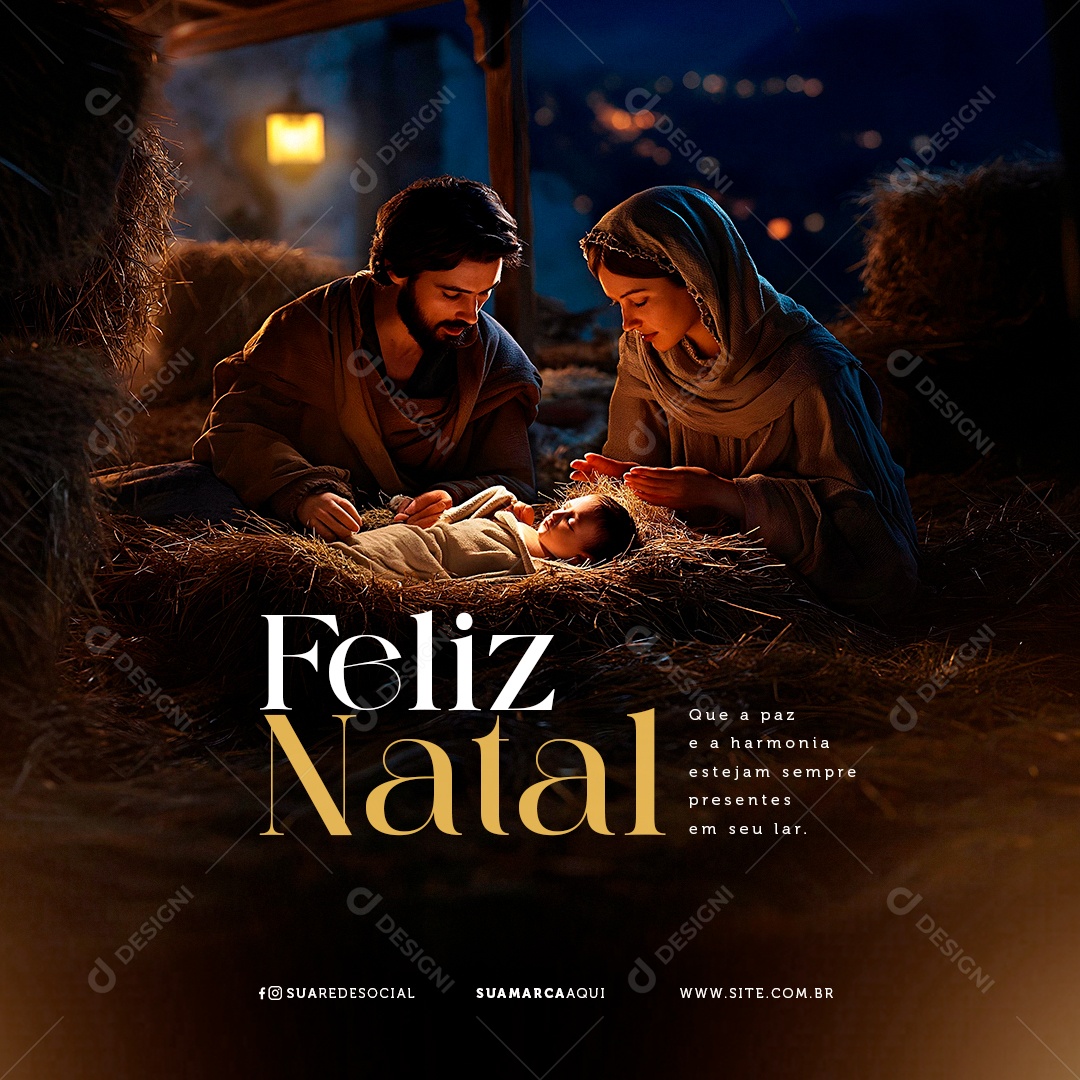 Feliz Natal 25 de Dezembro Boas Festas Social Media PSD Editável