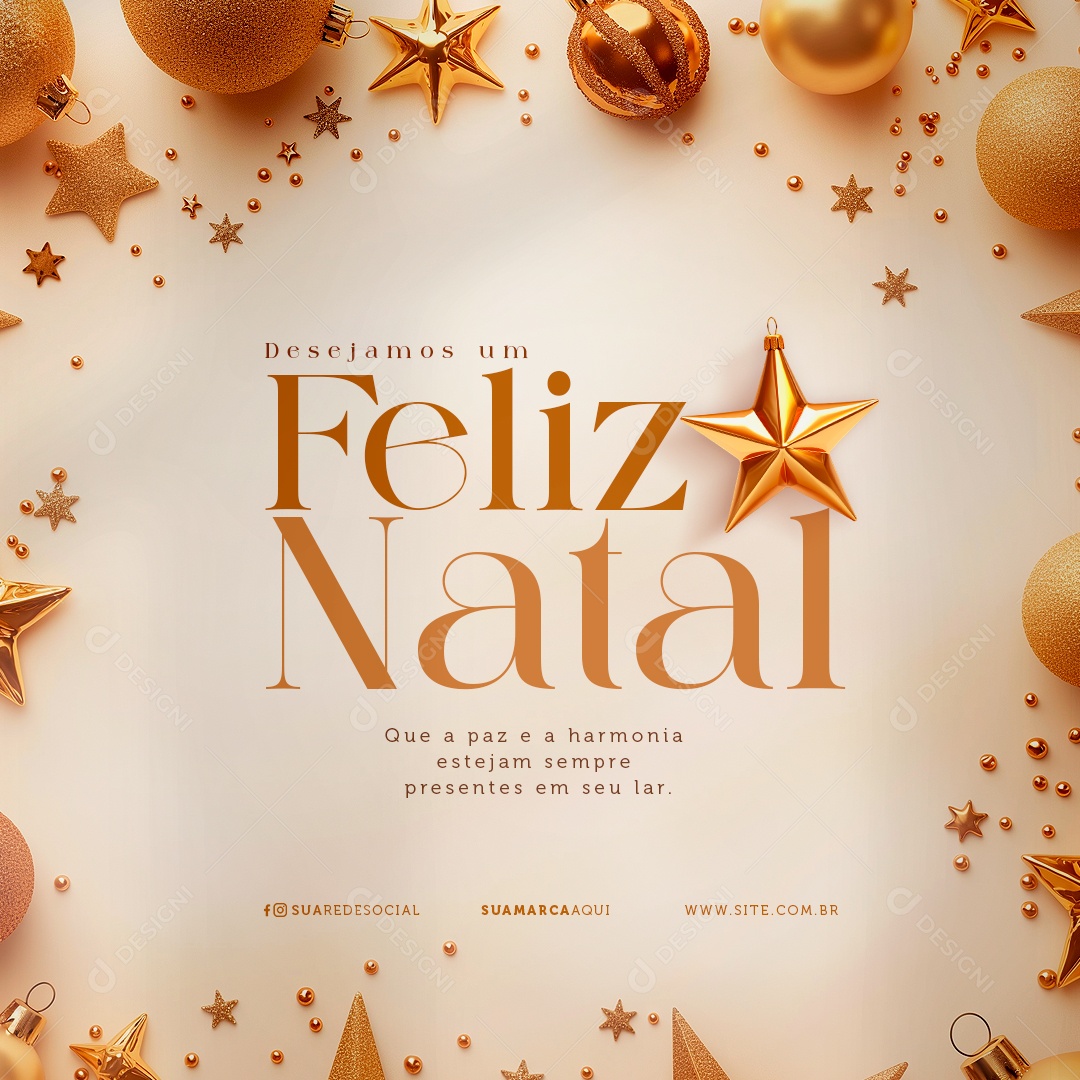 Feliz Natal 25 de Dezembro Boas Festas Social Media PSD Editável
