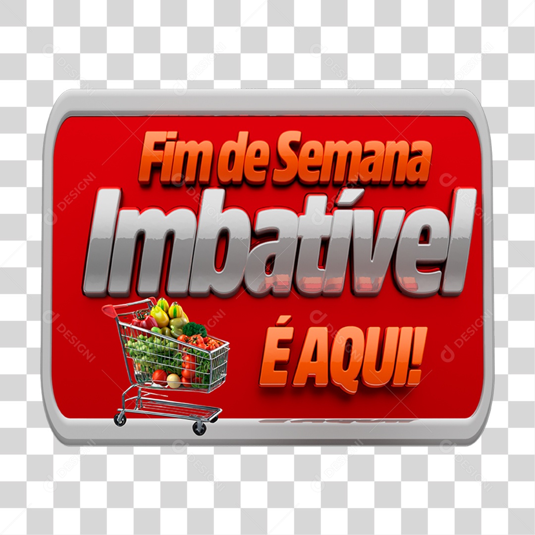 Selo 3D Fim de Semana Imbatível PNG Transparente