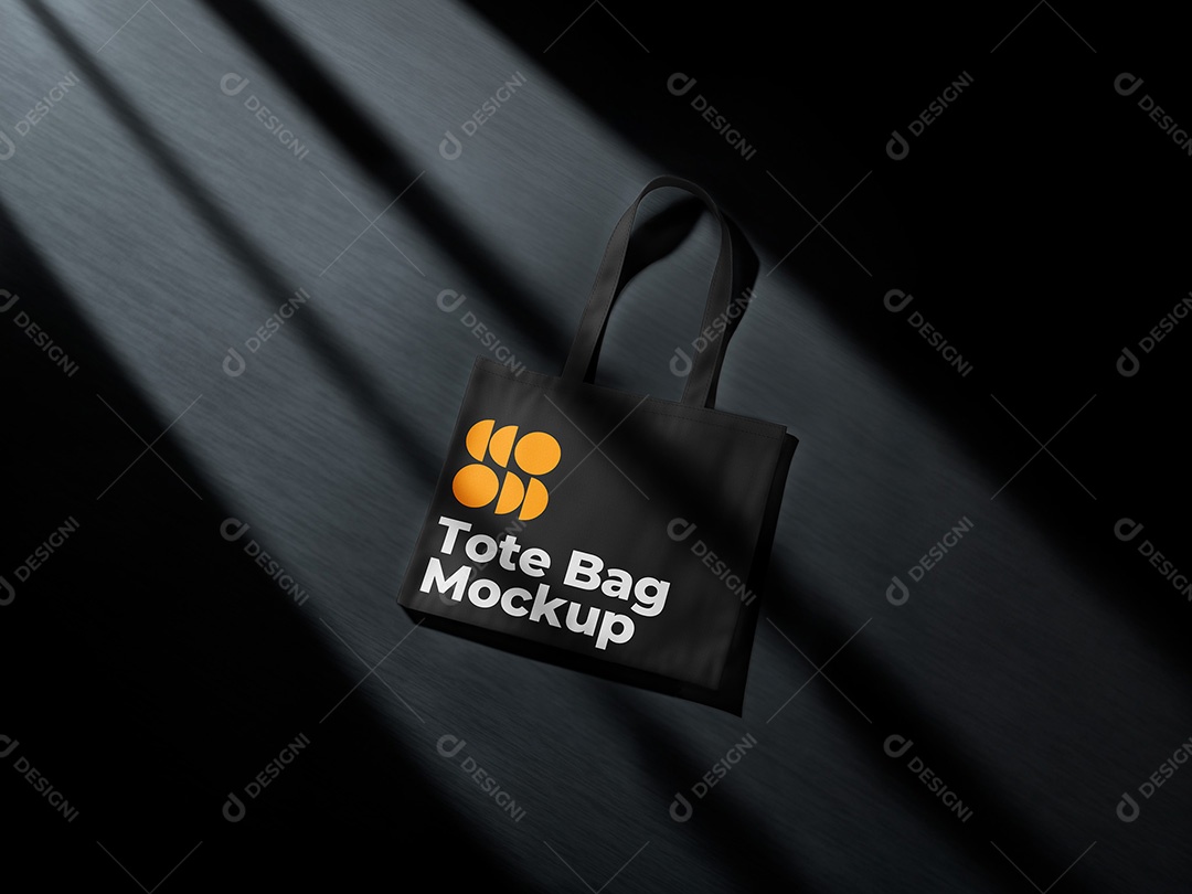 Bolsa com Fundo Escuro Mockup PSD Editável