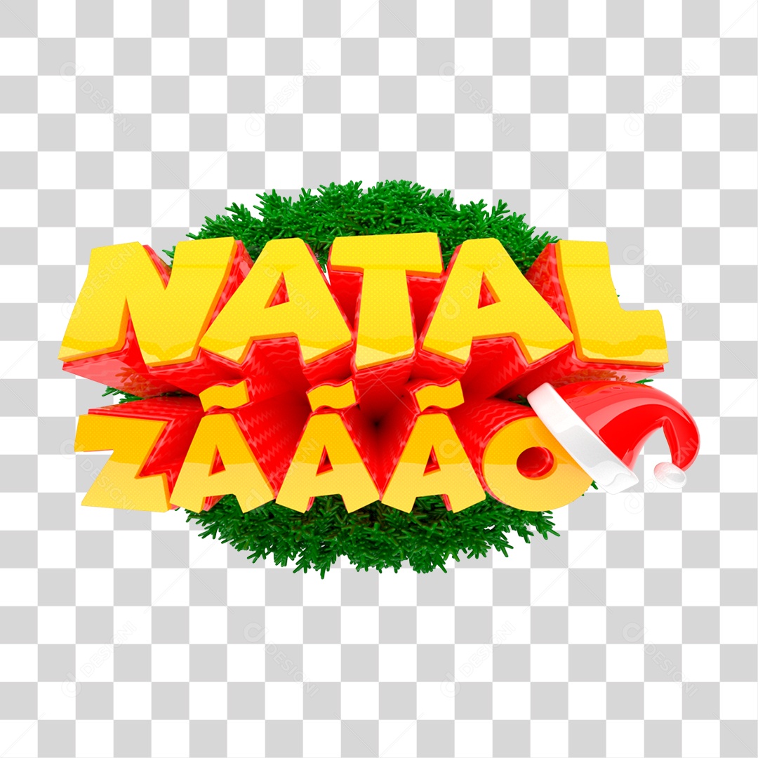 Selo 3D Natalzão PNG Transparente