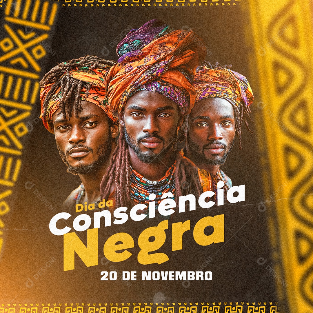 Dia da Consciência Negra 20 de Novembro Social Media PSD Editável