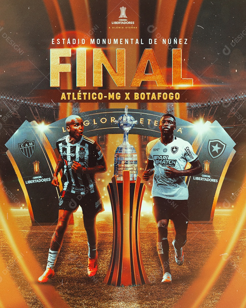 Futebol Copa Libertadores Atlético Mineiro X Botafogo Social Media PSD Editável