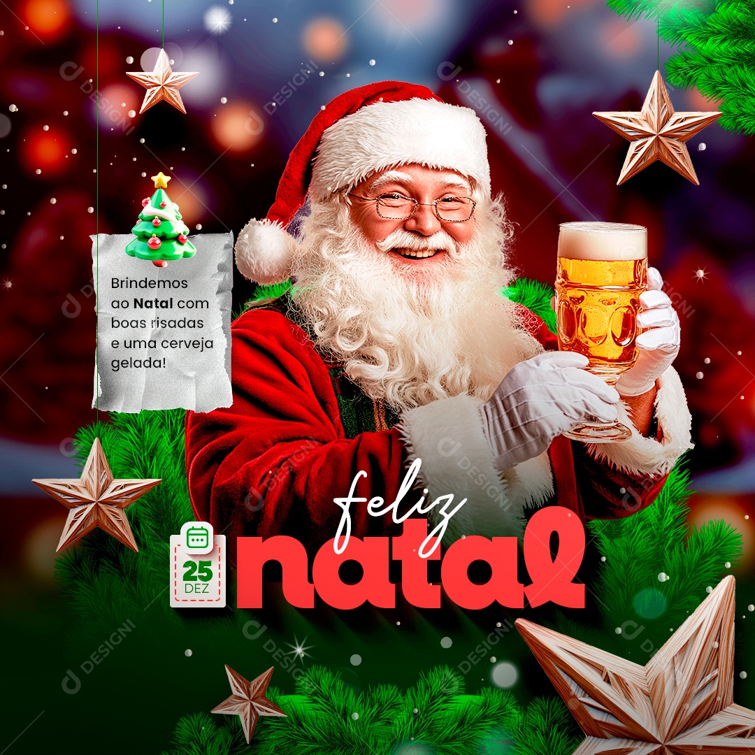 Cervejaria Feliz Natal Social Media PSD Editável