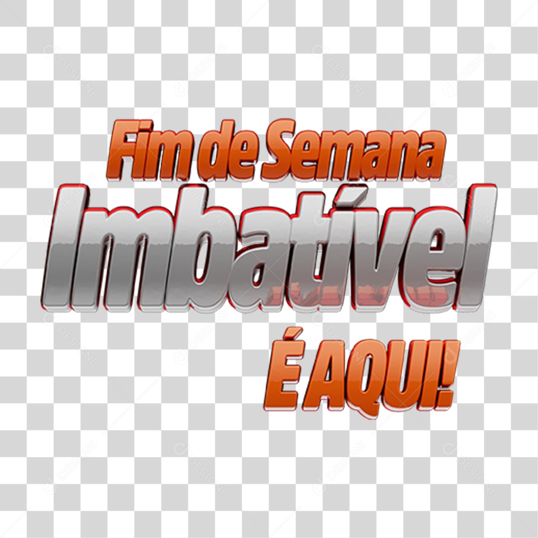 Selo 3D Fim de Semana Imbatível PNG Transparente