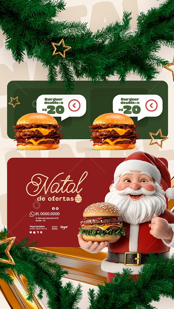 Story Hamburg Christmas Social Media PSD Jobs Editable