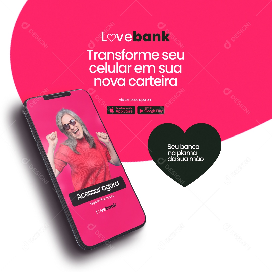 Banco digital Transforme seu Celular em Sua Nova Carteira Social Media PSD Editável