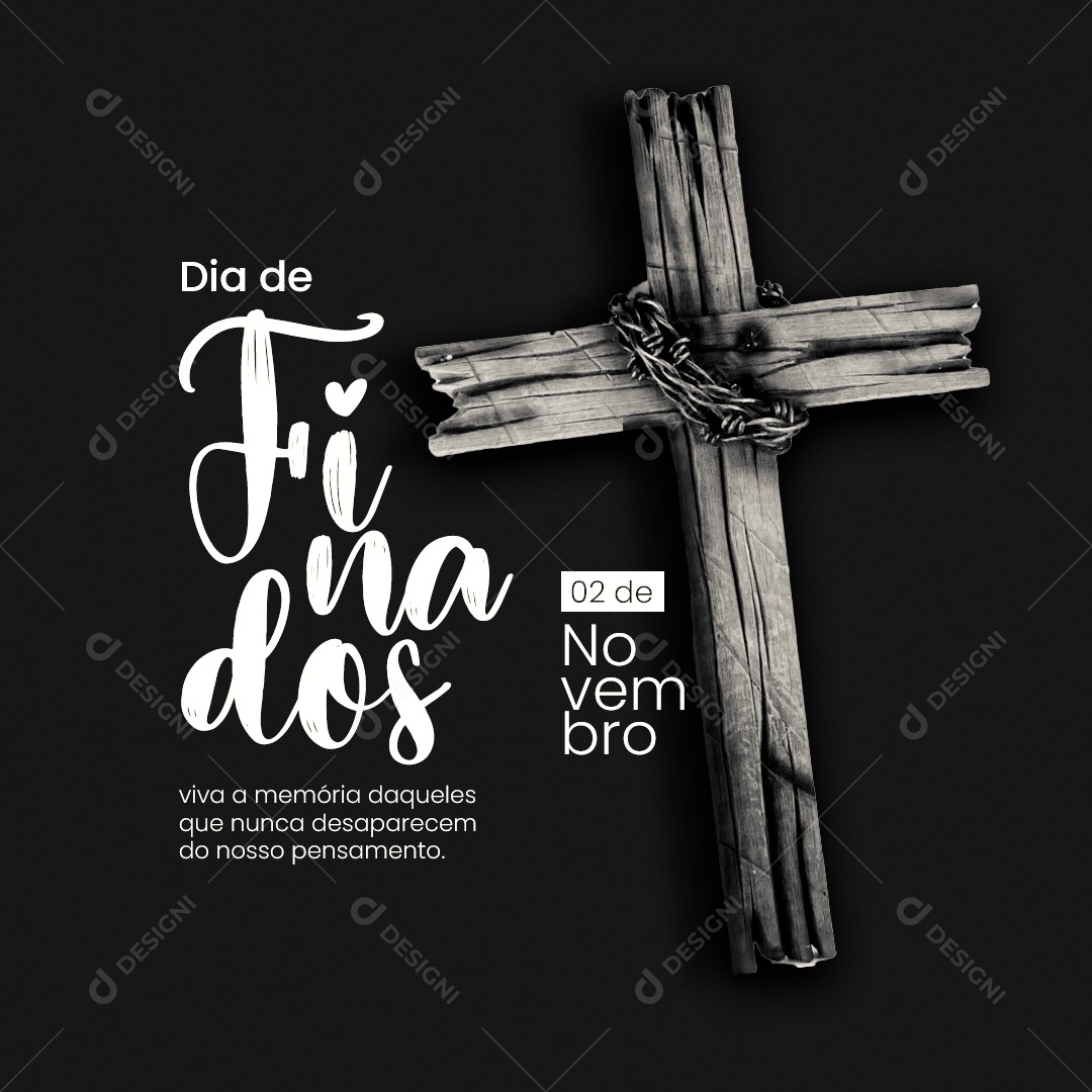 Dia de Finados 02 de Novembro Social Media PSD Editável