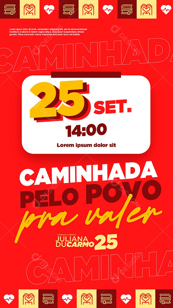 Story Política Caminhada Pelo Povo Social Media PSD Editável