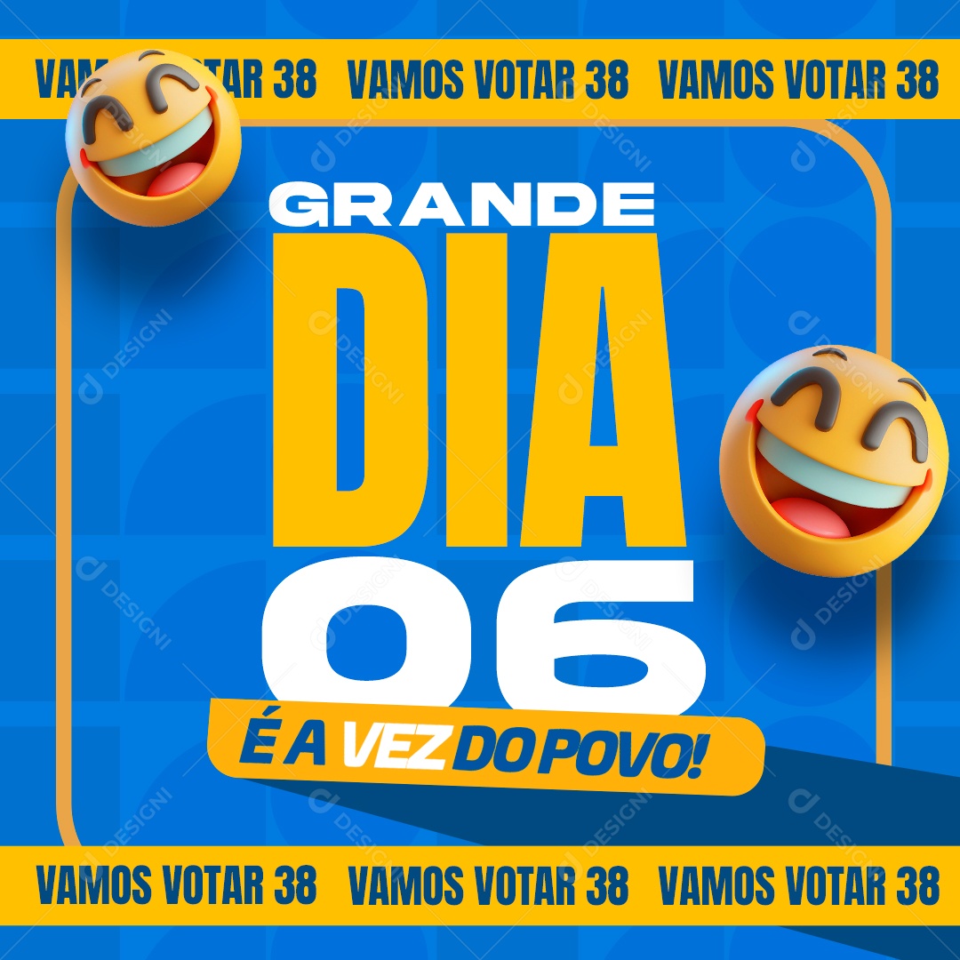 Política Grande Dia 06 Social Media PSD Editável