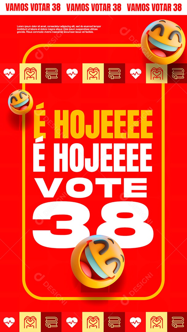 Story Política é Hoje Vote Social Media PSD Editável